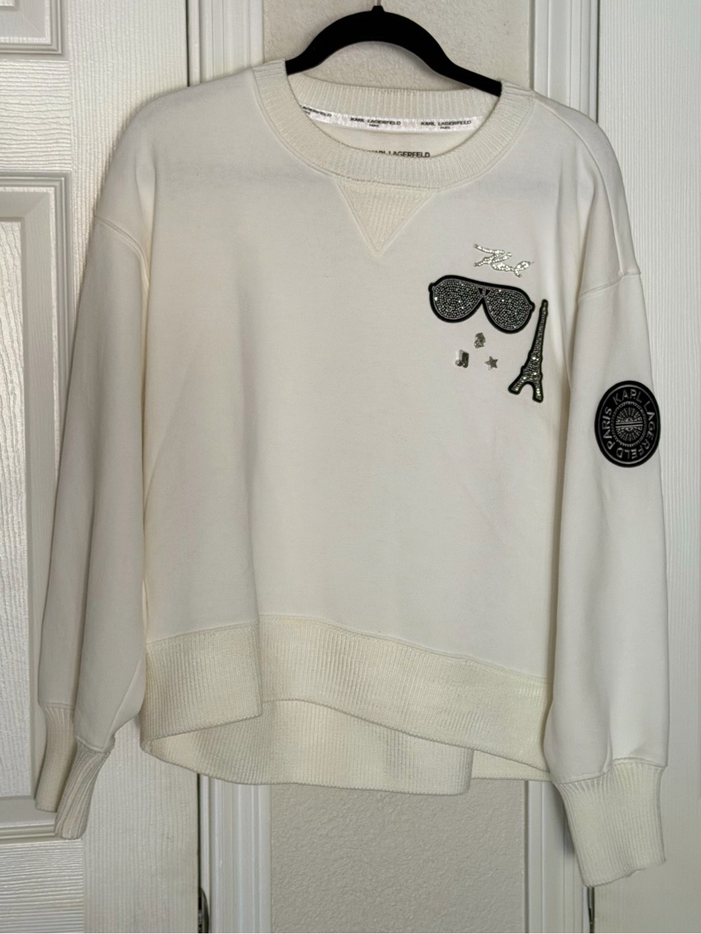 NWT Karl Lagerfeld Logo Patch Sweatshirt